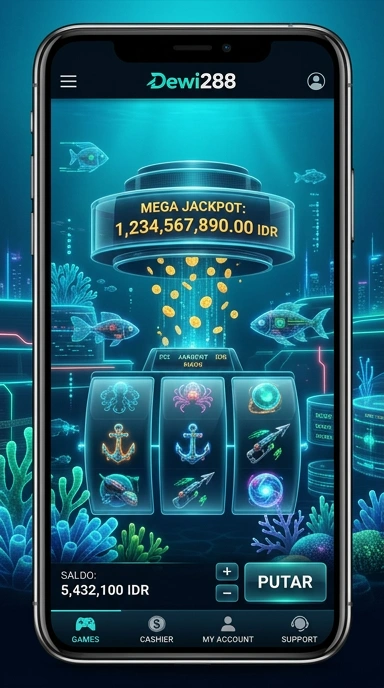 Tampilan antarmuka pengguna aplikasi dewi288 yang sederhana dan menarik.